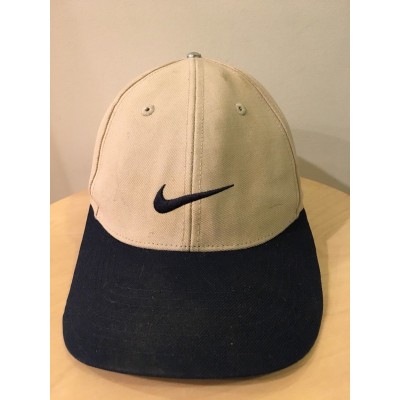 RARE NIKE WOOL TAN KHAKI DAD HAT fitted 7 1/8 HOMBRE CAP GOLF VINTAGE SPELL OUT  eb-86153913